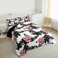 thumbnail image 3 of Castle Fairy 3-Piece Queen Size Comforter Set, Rose Bow Romantic Floral Bedding, 3 of 8