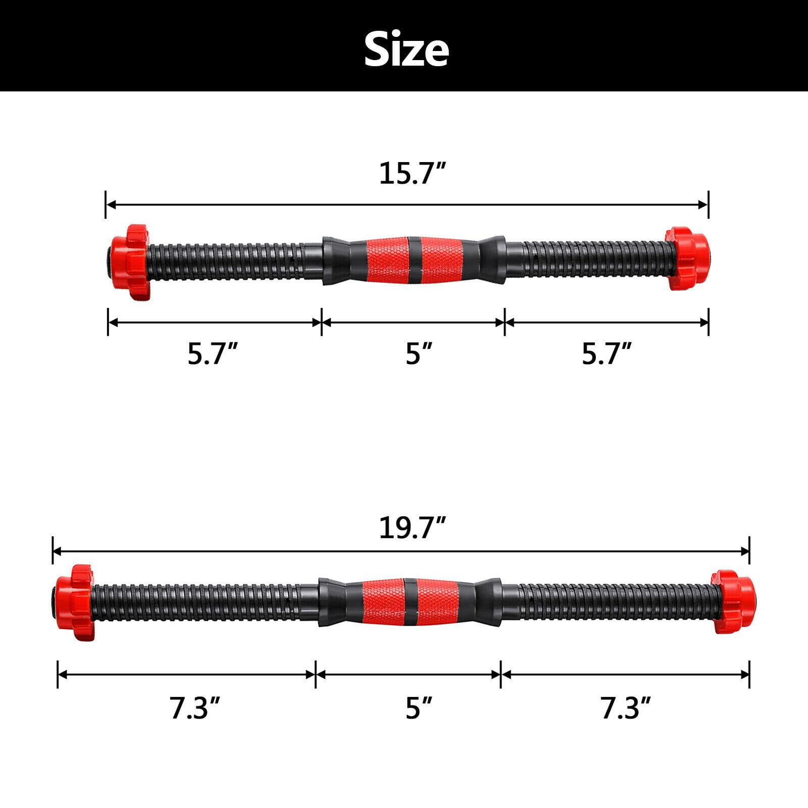 DimyFew Adjustable Dumbbell Bar 1'' Threaded Dumbbell Handles Home Gym Fitness Equipment 40cm