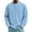 02#Sky Blue, variant on Men's Corduroy Sweatshirts Quarter-Zipper Casual Stand Collar Long Sleeve Ribbed Golf Shirts Khaki 4XL