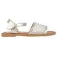thumbnail image 2 of bebe Girls' Sandals - Kids' Open Toe Summer Shoes with Mesh Upper, Perfect Flat Sandals for Girls (Little Girl/Big Girl), 2 of 9