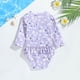 thumbnail image 4 of Odeerbi 2-6 Años Trajes de Baño de Manga Larga Con Lycra Para Niñas Traje de Baño de Una Pieza Para Entrenamiento Atlético de Verano Traje de Baño de Surf, 4 of 5