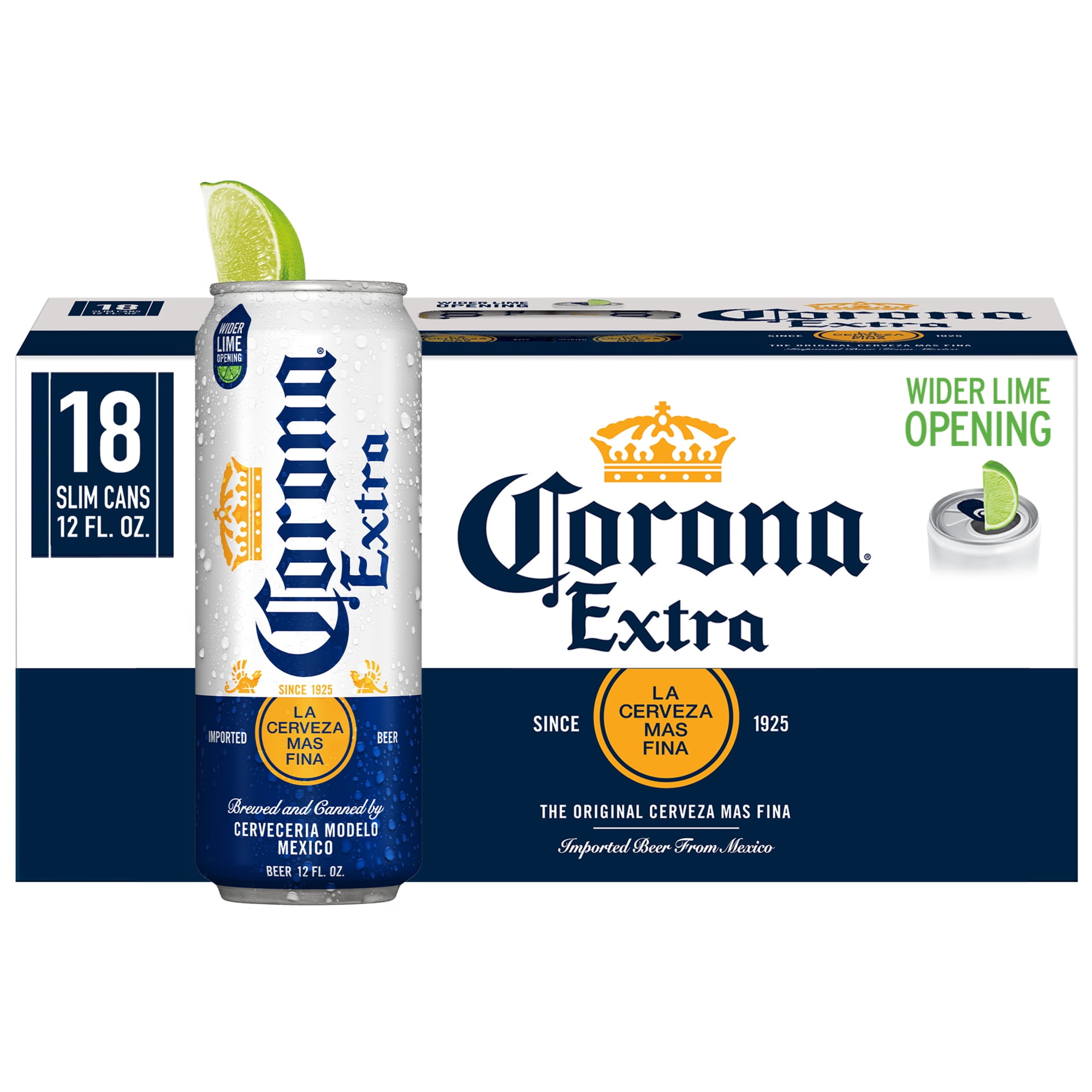 Corona Extra Mexican Lager Import Beer, 18 Pack 12 fl. oz. Cans, 4.6% ABV
