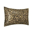 thumbnail image 2 of Bingfone Leopard Print Print Satin Pillowcase for Hair - Standard Size with Zipper Silky & Soft Pillow Covers,20x30 inches, 2 of 8