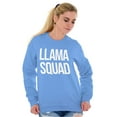 thumbnail image 4 of Llama Squad Save The Drama Alpaca BFF Women Plus Size Crewneck Sweatshirt Brisco Brands 4X, 4 of 5