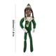 thumbnail image 2 of 11,81 pulgadas lindo muñeco de elfo navideño figura de peluche navideña adorno de juguete (verde), 2 of 9