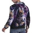 thumbnail image 6 of Fotbe Men's Hoodie with Purple Moon Cat Pattern - Kangaroo Pocket Pullover Hooded Sweatshirt, Perfect for Daily Wear, Travel, and Home-Large, 6 of 7