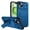 Blue, variant on Asuwish Magnetic, Kickstand, Slide Camera Cover TPU, Plastic, Metal Hard Shell Fashion Cell Phone Case for iPhone 14 Plus/15 Plus, Blue
