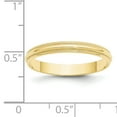 thumbnail image 4 of Primal Gold 10 Karat Yellow Gold 3mm Lightweight Milgrain Half Round Band Size 4, 4 of 4