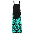 thumbnail image 5 of Roncen Women's Printed Overalls - Adjustable Strap Jumpsuit with Button Front & Multi-Pockets, Vintage Wide Leg Romper for Casual & Work, 5 of 6