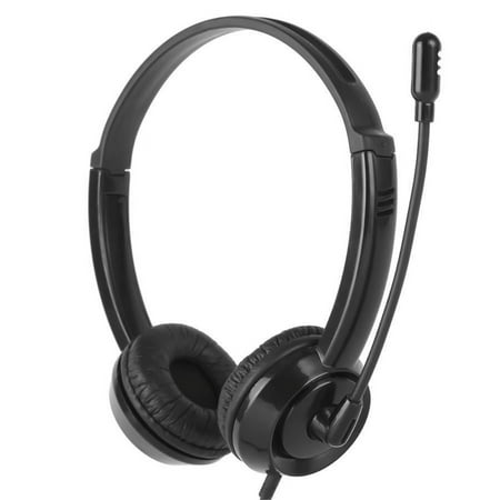 HP - Wired Stereo Headphones with Microphone  Black