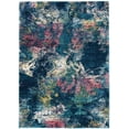 thumbnail image 2 of Nourison Fusion Low-pile Shag Abstract Blue Multi Colored Area Rug, 2 of 10