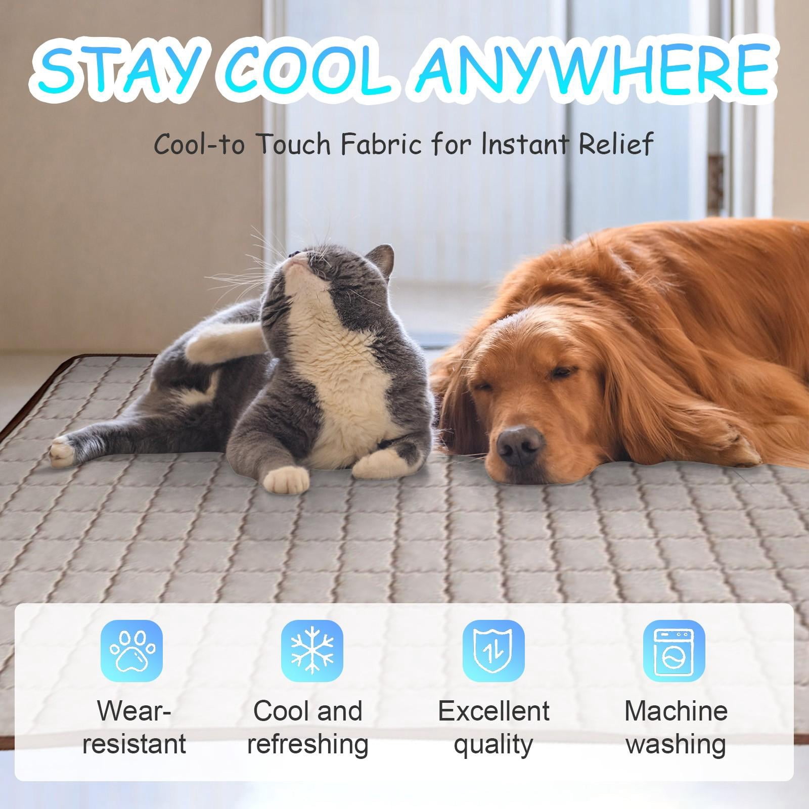 Pet Cooling Mat Cooling Mat for Dogs Extra Large Dog Bed for Large Dogs Washable Xl Size Cooling Dog Bed Summer Temperature Regulation for Home Car Outdoor 1 Pack