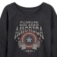 thumbnail image 3 of Marvel Captain America - Band Tee Style - Women's French Terry Pullover Long Sleeve Shirt, 3 of 5