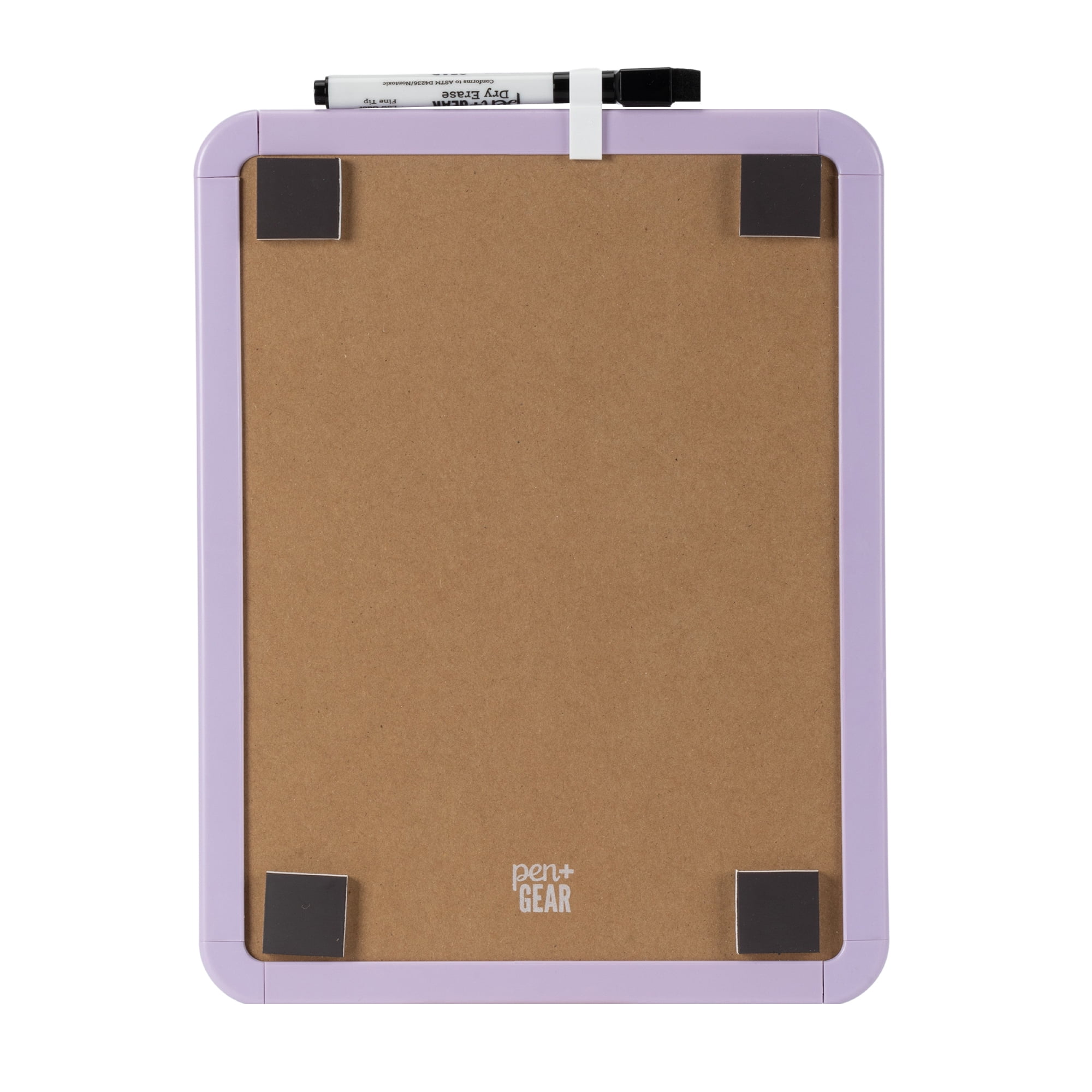 Pen+Gear Magnetic Dry Erase Board with Dry Erase Marker and Magnet, Lavender, 8.5" x 11"