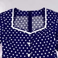 thumbnail image 4 of Ovzne Robes Grande Taille pour Femmes Courbes Robe d'Été Unie Mode Loisirs Manches Trois-Quarts Col Rabattu Robe Grande Taille Manches Courtes Imprimée Liquidation, 4 of 6