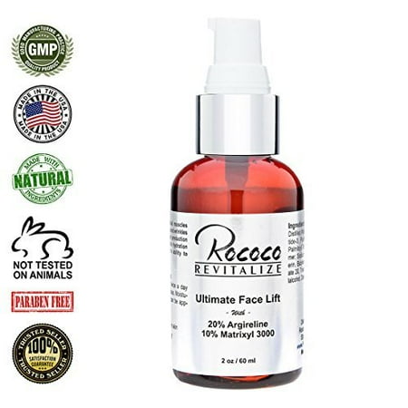 - Ultimate Facelift 20% Argireline Peptide Serum with 10% Matrixyl 3000 Anti Aging Wrinkle Serum and Collagen Peptides - 60ml 2oz