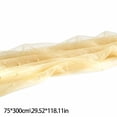thumbnail image 3 of Camino de mesa, camino de mesa de boda de poliéster perlado transparente de 29,52 x 118,11 pulgadas, mantel largo elegante para decoración de fiestas y fondos de eventos en casa, 3 of 6