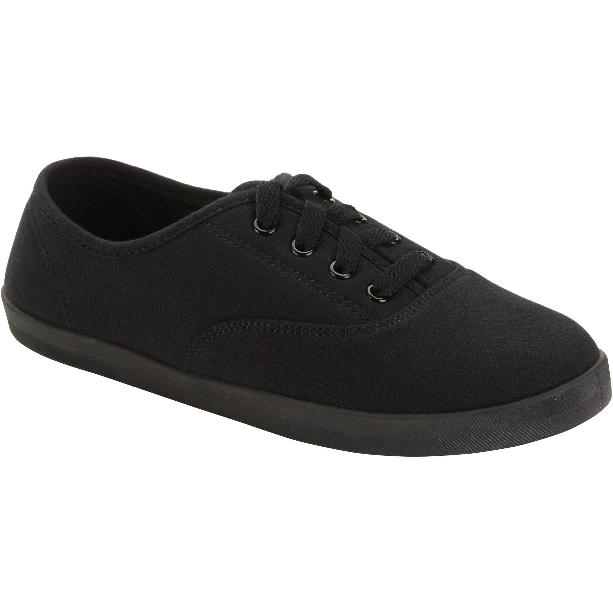Womens Canvas Lace-Up Shoe Wide Width 