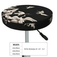 thumbnail image 4 of Balery Japanese White Crane Velvet Round Bar Chair Cushion Cover Adjustable, Protects From Scratches And Stains, Soft & Washable Ideal For Wooden And Metal Stools - 13 Inch, 4 of 7