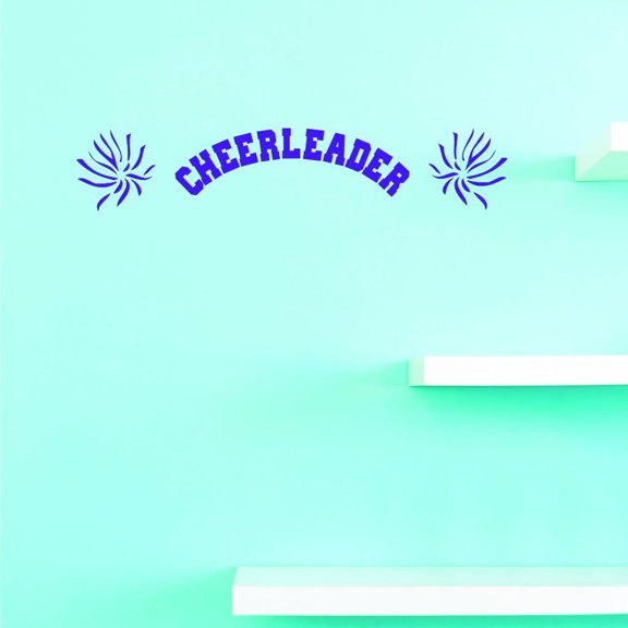 Custom Decals Cheerleader Wall Art Size: 8 X 30 Inches Color: Purple