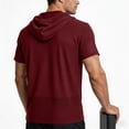 thumbnail image 6 of Abomasnow Men's Athletic T-Shirts Short Sleeve Mesh Hooded Shirts Casual Breathable Lightweight Workout Gym Hooded Tee Shirts, 6 of 9