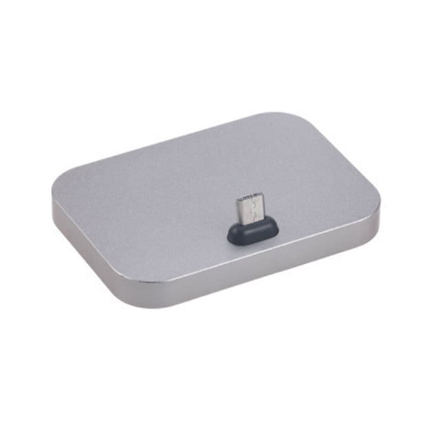 Bearachild Soporte de de escritorio para teléfono móvil Estación de acoplamiento de carga de teléfono móvil Soporte de enchufe micro Teléfono y Comunicación Gris