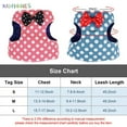 thumbnail image 2 of BadPiggies Cute Cat Bowknot Harness Leash Set No Pull Walking Pet Dog Round Spot Vest Harness (L, Blue), 2 of 7