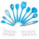 thumbnail image 1 of 20 pcs Silicone Kitchen Utensils,Cooking Tool Set Heat Resistant Silicone Kitchenware, Non-Stick Kitchen Baking Tools 10 Sets + 10 S Hooks - blue, 1 of 3