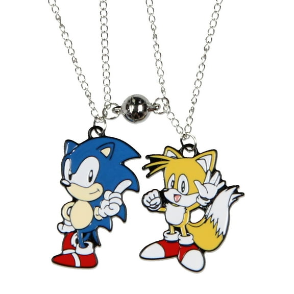 Sonic The Hedgehog Jewelry Necklace Set Sonic and Tails Best Friend Necklaces Set For Women Men