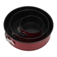 thumbnail image 2 of Cake Pan Set,  Round  Fast Heat Conduction Thick Carbon Steel 3Pcs Springform Baking Pan  for Bakery for Restaurant, 2 of 8