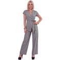thumbnail image 1 of Conjunto Elegante 2 Piezas Pantalon Wide Legs Blusa Cruzada Outfit para Mujer, 1 of 7