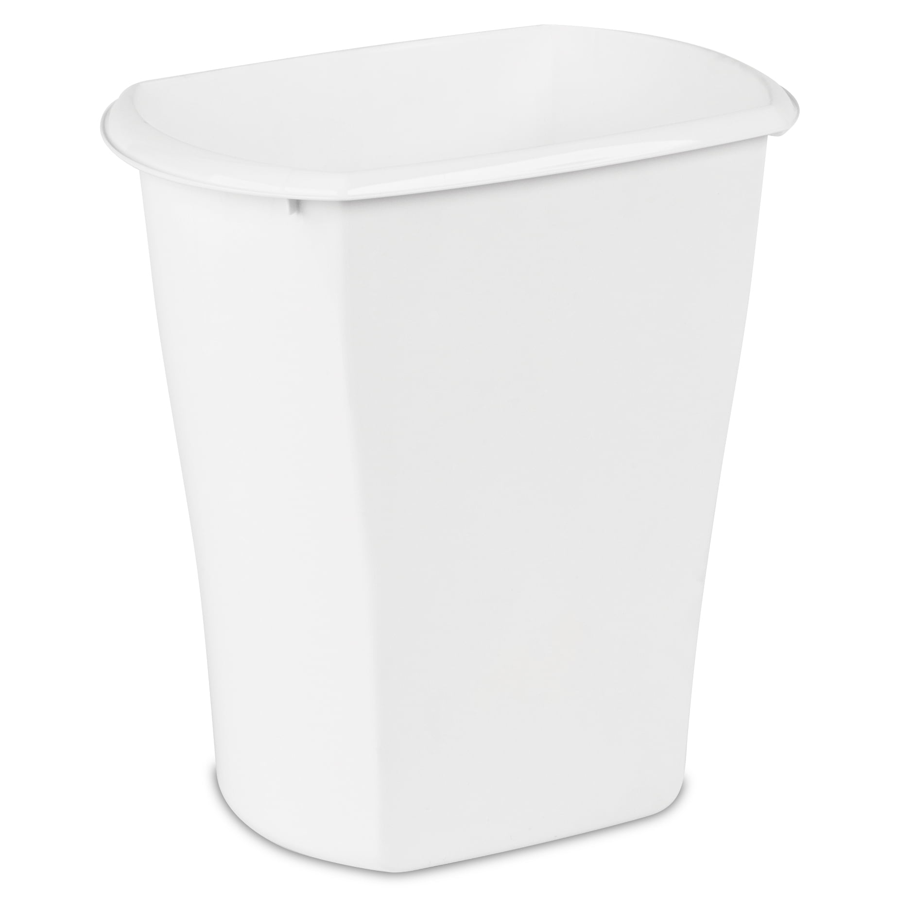 Sterilite 3 Gallon Trash Can, Plastic Bathroom or Office Trash Can, White
