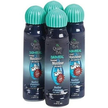 Quality Park Dab-N-Seal Envelope Moistener with Adhesive, 50ML Bottle, 4 Pack (46071)