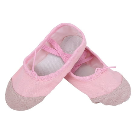 

New Pink Canvas Dance Gym Slippers for Girls - Size 28 - Breathable & Comfortable Kids Shoes