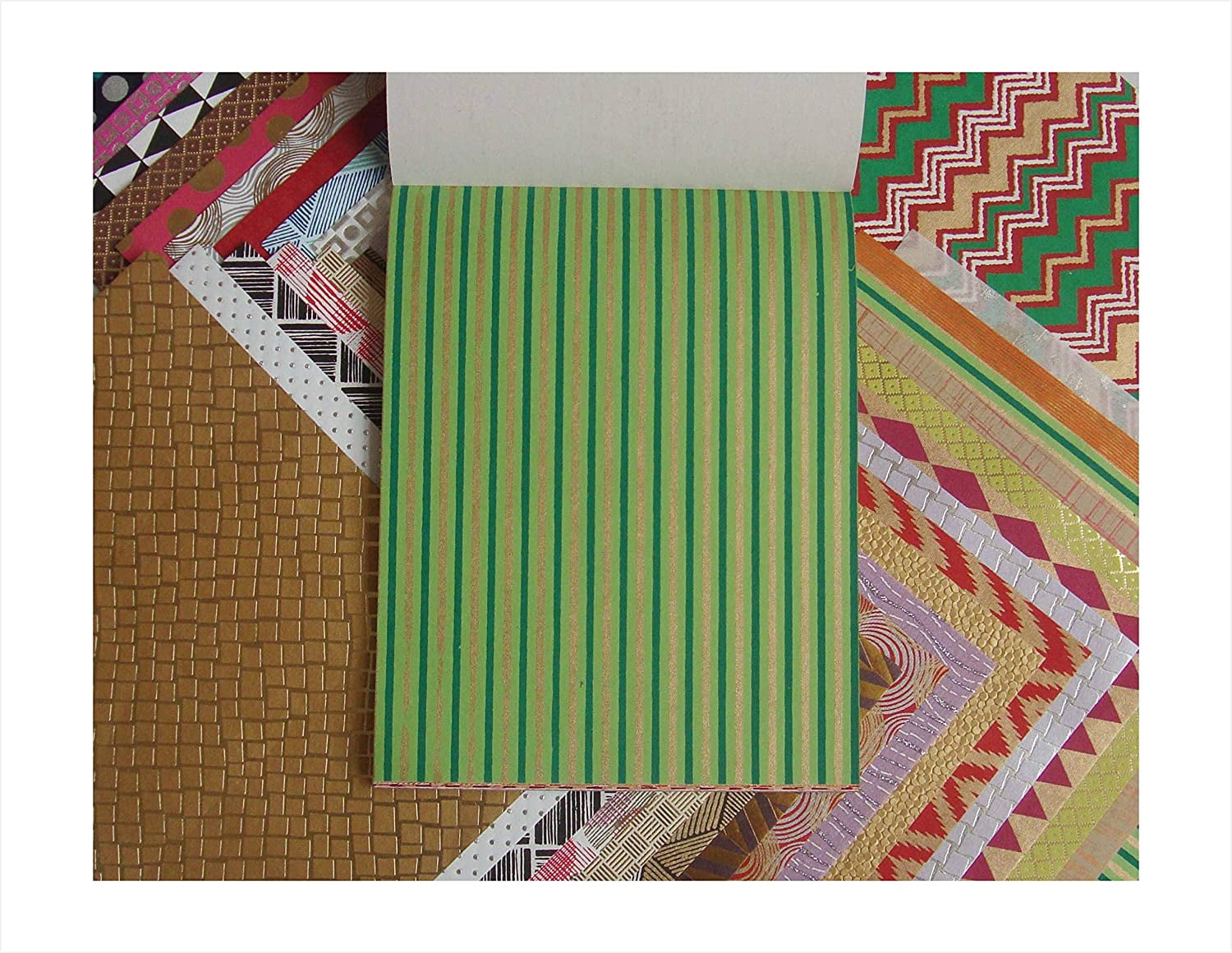 Paperhues Geometric Pattern Handmade Scrapbook Paper 8.5x11" Pad, 36 Sheets