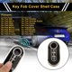 thumbnail image 2 of Funda de llave de coche de TPU de silicona negra y dorada única para Fiat 500 - Funda de control remoto de 3 botones, 2 of 6