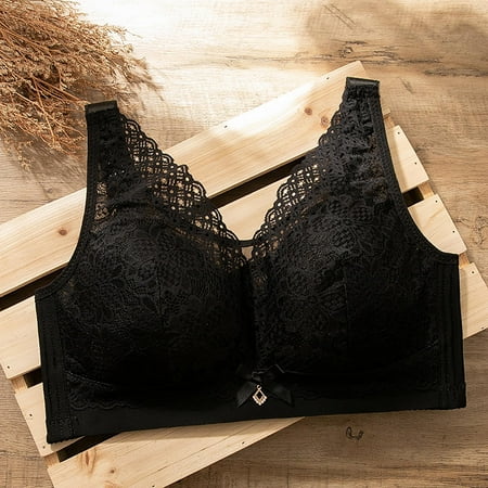 pstuiky Bras  Women Color Thin And Steel Hoop Gathered Breathable Comfortable Underwear For Daily Bras Nursing Bra Underwear Flash Deals