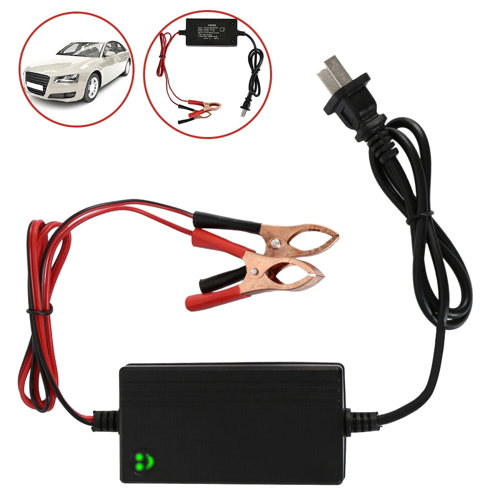 Auto Car Charger Motorcycle ATV DC12V/1A 15W Smart Fast Battery ChargerblackBlack US Plug
