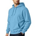 thumbnail image 4 of TQWQT Mens Solid Pullover Hoodie Drawstring Hooded Sweatshirt with Kangaroo Pocket Drop Shoulder Loose Long Sleeve Casual Tops Fall Clothes Sky Blue XL, 4 of 8