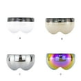 thumbnail image 2 of Riwesomey Casco de motocicleta Universal, cascos con visera en forma de W de media cara, pantalla de protección solar, botón pulsador, Gafas de moto Plata, 2 of 6