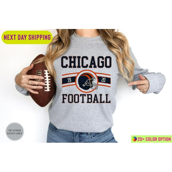 Vintage Chicago Football Sweatshirt, Chicago Football Shirt, Chicago Football Fan Gifts, Game Day, Chicago Sweatshirt, Chicago Football Shirt Tshirt All Size S-5XL