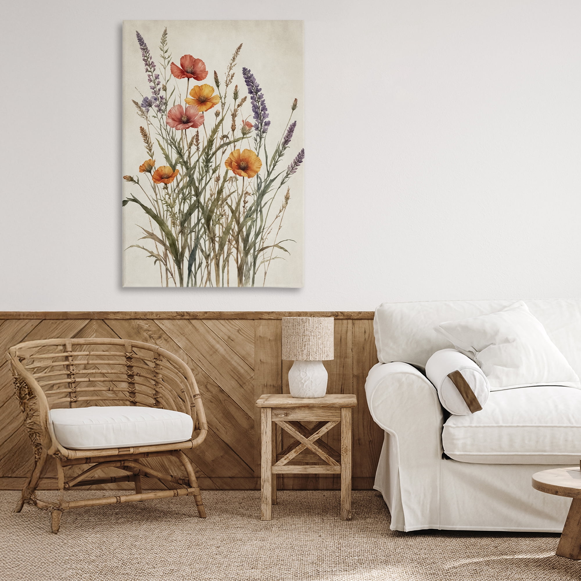 Stupell Industries Vintage Collection of Meadow Botanicals Canvas Wall Art, design by Nataly White