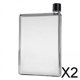 thumbnail image 1 of 2X Botella de agua plana Cuerpo transparente a prueba de fugas para deportes de acampada 350ml 2 piezas, 1 of 8