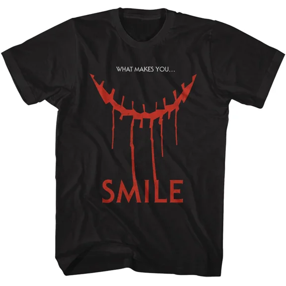 RARE Smile Psychological Horror Movie What Makes You Smile Red Dripping Men's T Shirt