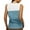 Blue, variant on Women's Round Neck Color Block Sleeveless Vest, Breathable Fabric, Stylish & Versatile, for Layering, Sizes S-XXL (US Sizes)