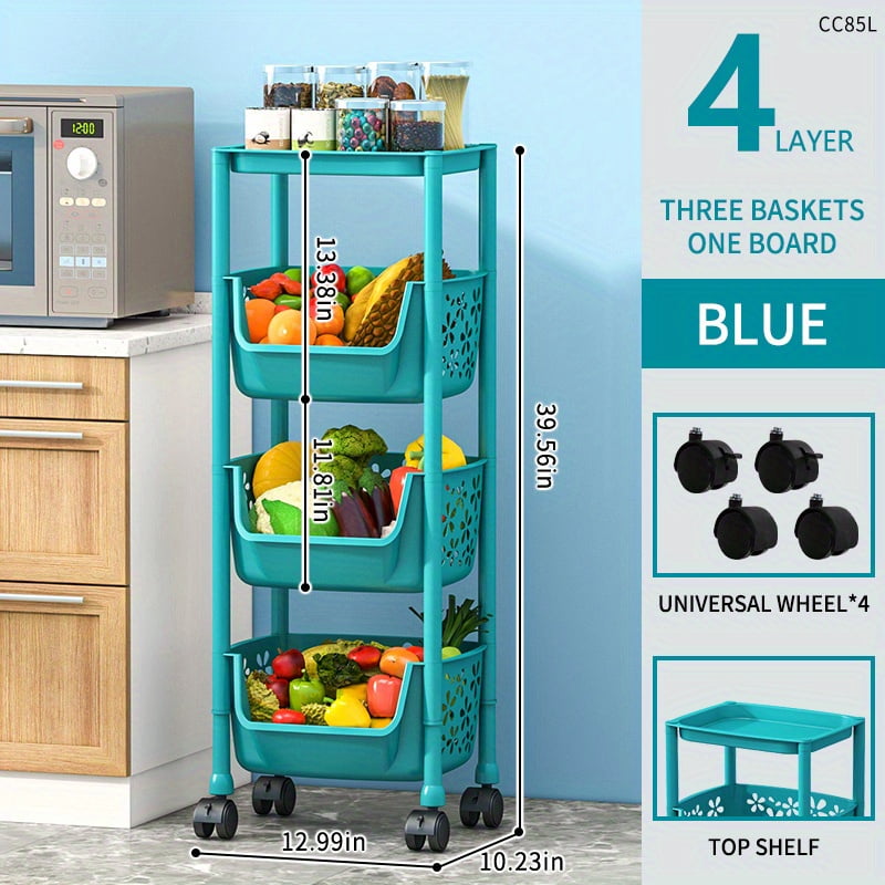 Kitchen Shelf Floor Multilevel Fruit And Vegetable Storage Basket