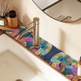 thumbnail image 2 of Yayeee Faucet Mat for Kitchen Sink 30" Diatomite Long Splash Guard Pad, Art Plants, 2 of 7