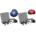 thumbnail image 1 of Fuente Lotus Bomba de agua solar Fuentes solares para baño de pájaros Púrpura, 1 of 3