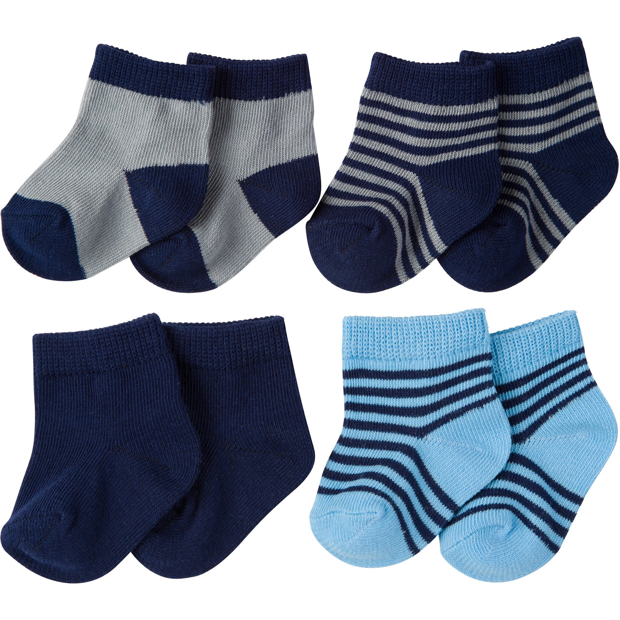 Newborn Baby Boy Ankle sock, 4-Pack - Walmart.com
