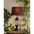 thumbnail image 4 of Kenroy Home 03070 Hatteras Table Lamp- Gilded Copper with Seeded Glass Finish, 4 of 5